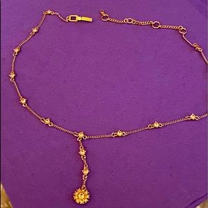 Givency gold tone rare find drop necklace.